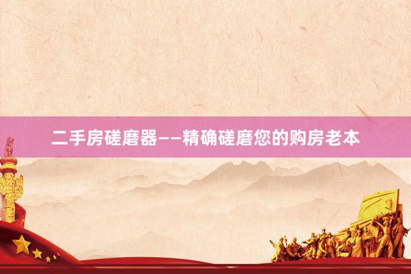 二手房磋磨器——精确磋磨您的购房老本